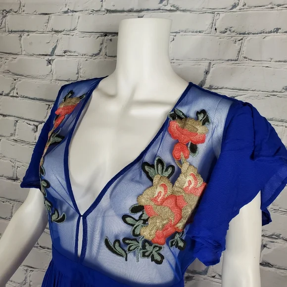 Cleobella Amery Maxi Dress in Blue - Picture 6 of 12